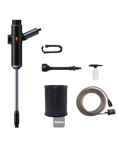 Avtomobil üçün portativ təzyiqli yuma aparatı Baseus Pressure Washer 50W 5V/2A Simsiz Su Nasosu 3.5m Şlanq