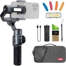 Zhiyun Smooth 5S Combo Stabilizator Peşəkar Smartphone Gimbal LED İşıqlı