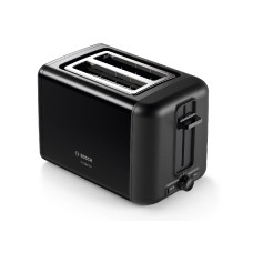 Bosch TAT3P423 DesignLine Toster – 970W, 2 Dilim, 8 Səviyyəli Qızartma, Qara