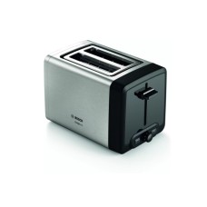 Bosch TAT4P420 DesignLine Toster 970W – 8 Qızartma Səviyyəsi, 2 Dilim, Metalik