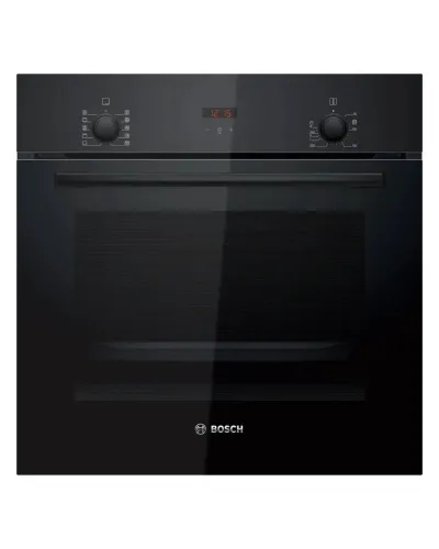 Quraşdırılan soba Bosch HBF512BB1T – Serie 2, 66 L, 3D Hotair, Qara