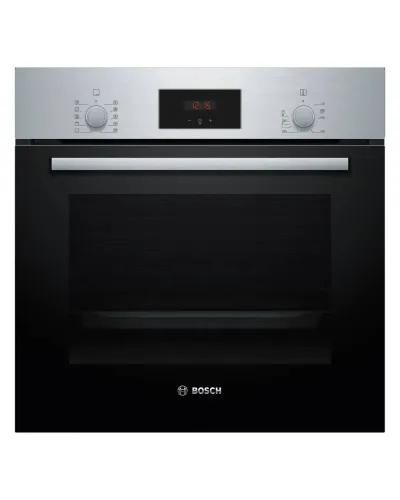 Quraşdırılan soba Bosch HBF512BS1T – Serie 2, 66 L, 3D Hotair, Qara-Gümüşü