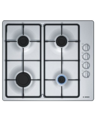 BOSCH PBP6C5B62Q Bişirmə Paneli – 4 Qaz Ocaq, Paslanmaz Polad, Gümüşü