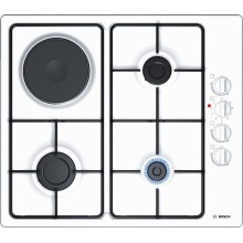 BOSCH PBY6C2B82Q Bişirmə Paneli – 3 Qaz + 1 Elektrik, Ağ Rəng