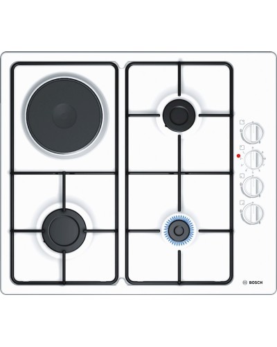 BOSCH PBY6C2B82Q Bişirmə Paneli – 3 Qaz + 1 Elektrik, Ağ Rəng