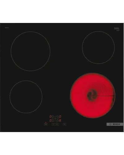 BOSCH PKE611BA2E Bişirmə Paneli – 4 Elektrik, Şüşə Keramika (SCHOTT CERAN), Qara