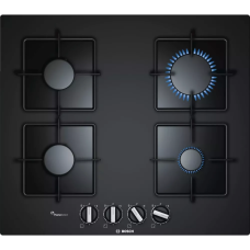 Bosch PPP6A6B10 Qaz Plitə – 4 Zona, Temperli Şüşə Səth