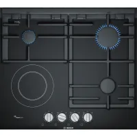 Bosch PRY6A6B70Q Kombinləşdirilmiş Plitə – 4 Zona, Qaz + Elektrik, Şüşə-Keramika