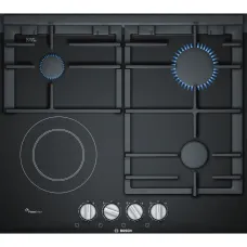 Bosch PRY6A6B70Q Kombinləşdirilmiş Plitə – 4 Zona, Qaz + Elektrik, Şüşə-Keramika