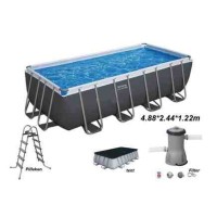 Peşəkar Bestway 56670 Power Steel Hovuz Dəsti (488x244x122 sm) Rəqəmsal Konstruksiya Stabilliyi