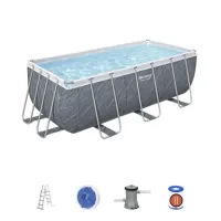 Peşəkar Bestway 56722 Power Steel Hovuz Dəsti (412x201x122 sm) Rəqəmsal Konstruksiya Stabilliyi