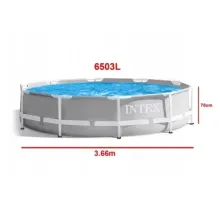 Профессиональный каркасный бассейн Intex 26710 Prism Frame (366x76 см) с цифровой точностью сборки