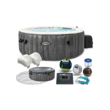 Профессиональный СПА-бассейн Intex 28442 PureSpa Greywood Deluxe (216x71 см)