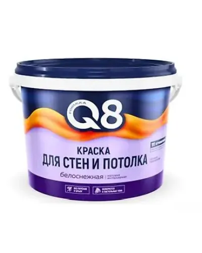 Профессиональная матовая краска для стен и потолков, 13 кг