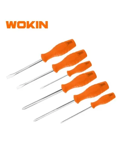 WOKIN 6 Parça Tornavida Dəsti (SL3, SL5, SL6, PH0, PH1, PH2) – Universal Alət Seti