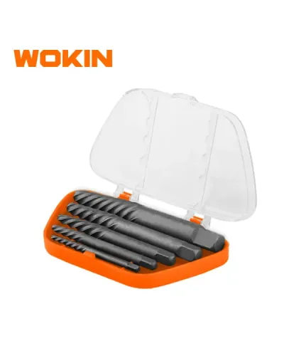 WOKIN Endüstriyel Tərs Klavuz Takımı 5 Parça – Sındırılmış Bolt və Vintlərin Çıxarılması üçün Peşəkar Set