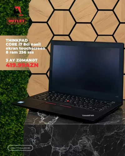 Noutbuk Lenovo ThinkPad X280 Intel Core i7 8-ci Nəsil 8GB RAM 256GB SSD