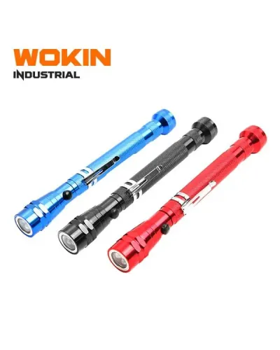 WOKIN Endüstriyel 3 LED Fənər 17–55.6 cm – Teleskopik işıq aləti
