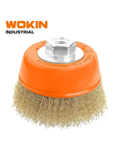 WOKIN Endüstriyel Çanak Tel Fırça 100 mm – Pas və Boya Təmizləmə üçün Güclü Həll