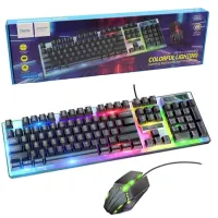 HOCO GM18 Simli Klaviatura və Siçan Dəsti Gaming LED USB
