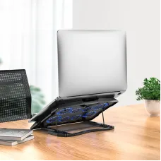 HOCO GM27 Noutbuk Soyuducu Altlıq 17 inch 8 Fan LED RGB Cooler Pad