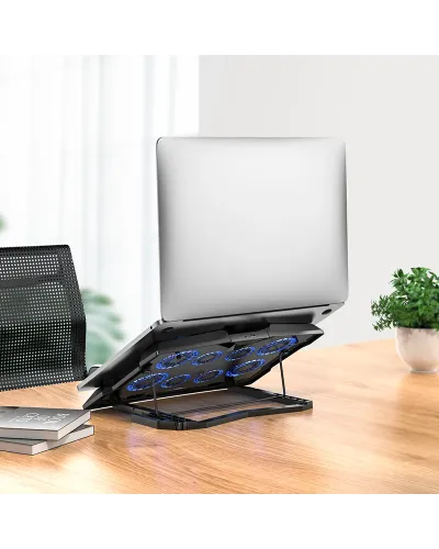 HOCO GM27 Noutbuk Soyuducu Altlıq 17 inch 8 Fan LED RGB Cooler Pad