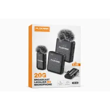 Plokama AirVoice VM-60 Simsiz Yaxa Mikrofonu 2x Lavalier 2.4GHz Type-C