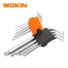WOKIN 9 Parça Yuvarlaq Başlıqlı Uzun Allen Açar Dəsti