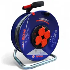 Makute Xətt Uzadıcı (Elektrikli/Barabanlı) 25m Model: MKCR1025M – Təhlükəsiz və Rahat Enerji Ötürülməsi