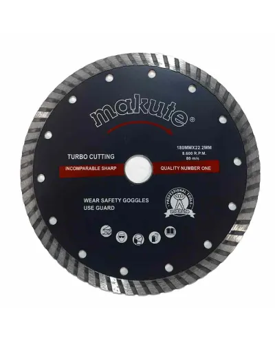 Makute Almaz Disk (180/22 mm) – Tilli (Seqmentli) Beton və Kərpic Kəsən
