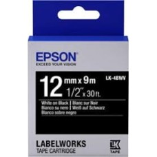 Epson LK-4GBF C53S654018 Fluorescent Black/Green Флуоресцентная лента 12 мм x 9 м