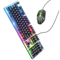 HOCO GM18 Simli Klaviatura və Siçan Dəsti Gaming LED USB