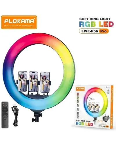 Plokama LIVE-R45 Pro RGB LED Ring Light EG-42LP Halqa Lampa DC-12V
