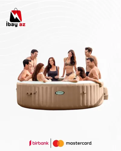 Intex Şişmə Köpüklü Spa Hidromasaj Vannası 6 Nəfərlik (795L, 120 Jets, 2200W)