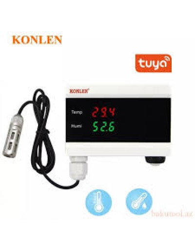 KONLEN KLN-951 TH Wi-Fi Ağıllı Temperatur və Rütubət Detektoru (Siqnalizasiya ilə)