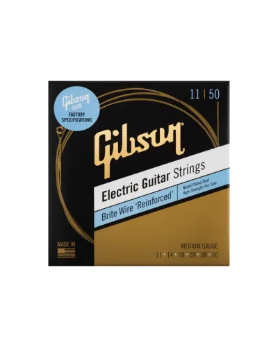 Gibson Brite Wire Reinforced – Струны для Электрогитары, Medium Gauge
