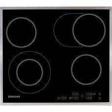 Samsung NZ64T3516CK/WT Elektrik Plitə – 4 Ocaq, 7000W, Taymer, Şüşə-Keramika,