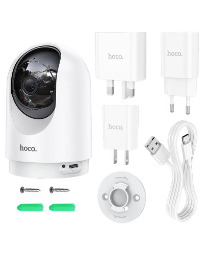 HOCO D1 PTZ HD Ağıllı Ev Kamera (2304x1296, 355° Pan, IR Night Vision)