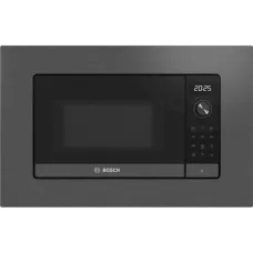 Quraşdırılan mikrodalğalı soba Bosch BEL623MD3 20L Qril Elektromexaniki Paslanmayan Polad/Qara