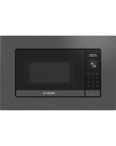 Quraşdırılan mikrodalğalı soba Bosch BEL623MD3 20L Qril Elektromexaniki Paslanmayan Polad/Qara