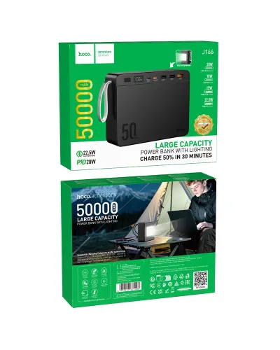 HOCO J166 Power Bank 50000mAh 22.5W USB Type-C Sürətli Şarj