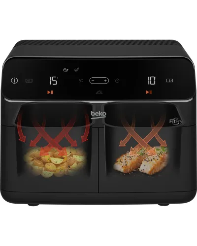 Beko Fritöz – 8.5L (Dual 4.25L), 2400W, 7 Proqram, LCD Display
