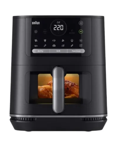 Braun Air Fryer – 6L, 2000W, 20 Proqram, Elektron İdarəetmə, Qara