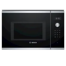 Микроволновая печь Bosch BEL554MS0 25L с грилем, электромеханическая, черная, встраиваемая