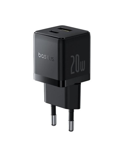 Baseus Palm C+U 20W USB-C və USB-A Sürətli Şarj Adapteri EU