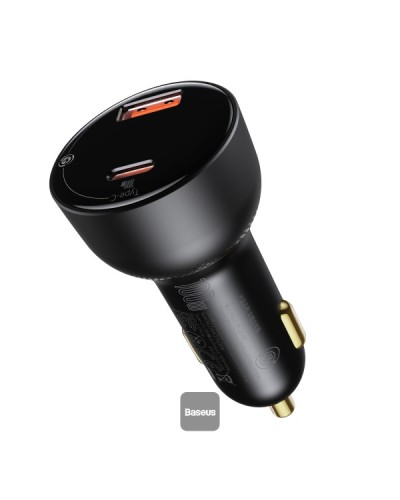 Baseus 100W Dual Port Car Charger USB-A + Type-C Avtomobil Şarj Cihazı Qara
