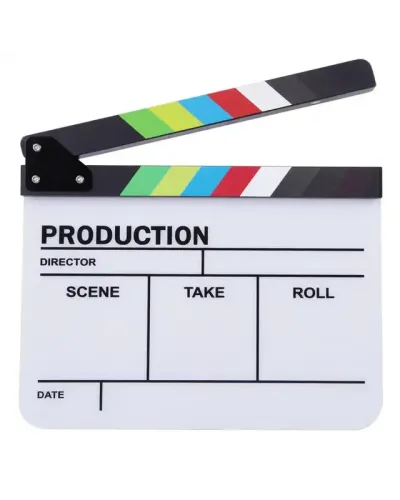 Клаппер (хлопушка) для съёмок белая