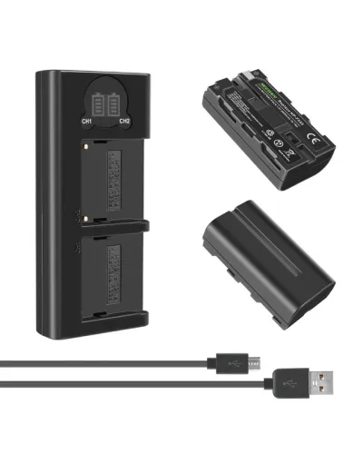 Neewer NP-F550 комплект из 2 аккумуляторов с двойным зарядным устройством
