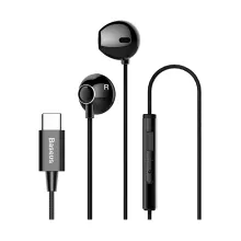 Baseus Encok C06 Type-C Simli Qulaqlıq Qara