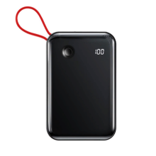 Baseus Mini S Digital Display 3A 10000 mAh iPhone Kabel ilə Power Bank